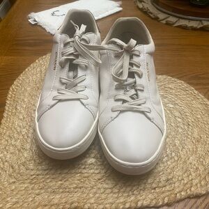 Coach Cream Lace-Up Sneakers